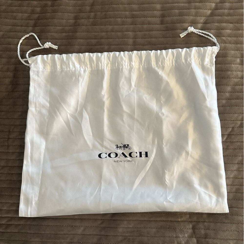 Coach White Silk Sayin Drawstring Dust Bag